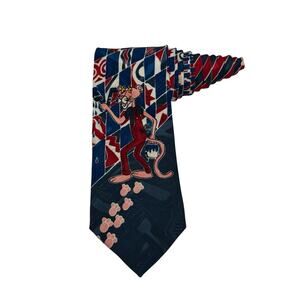 Vintage 1993 The Pink Panther Wet Print Cartoon Novelty Necktie Polyester